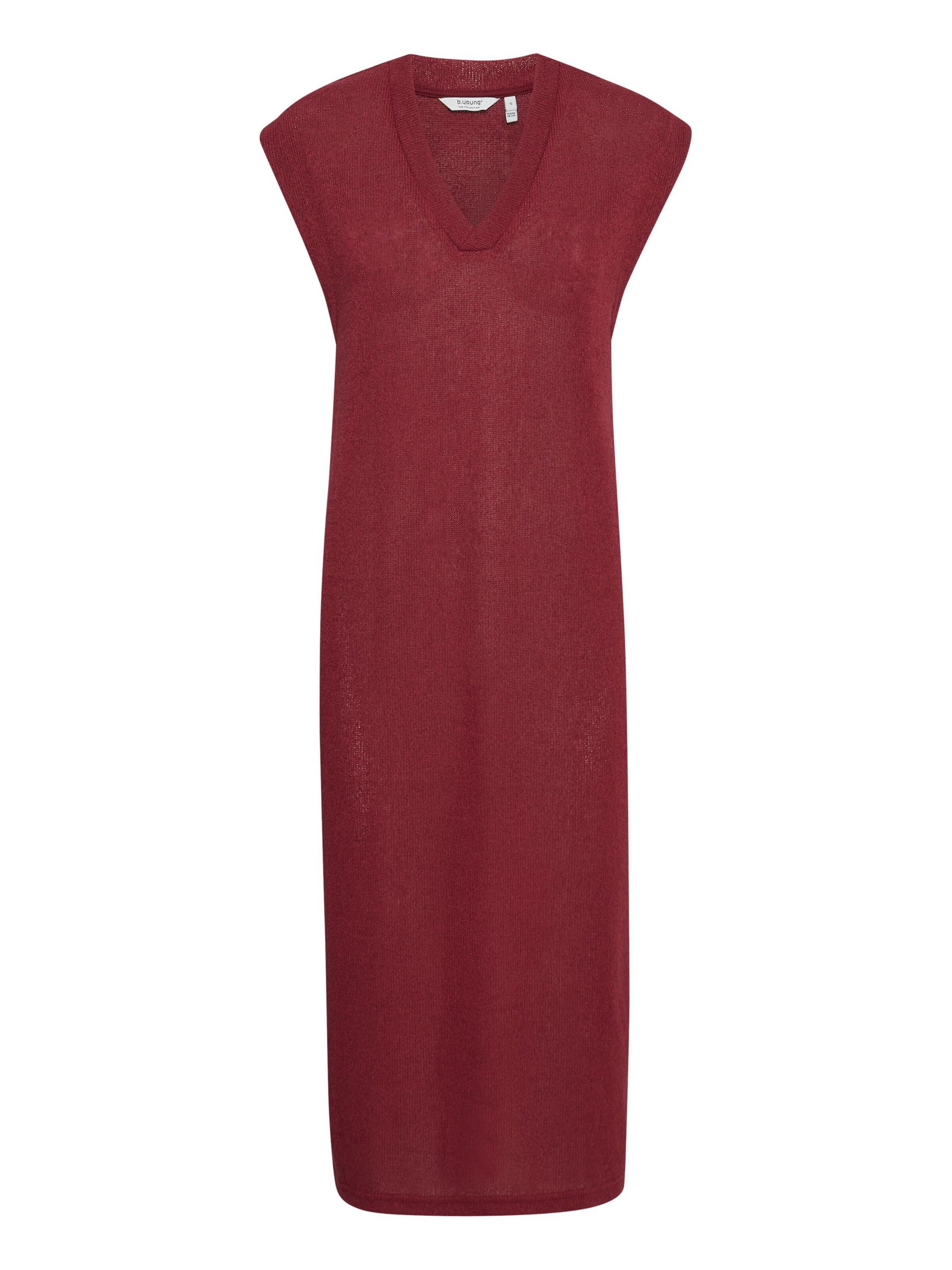 b.young Strickkleid 'Else' in Rot: Vorderseite