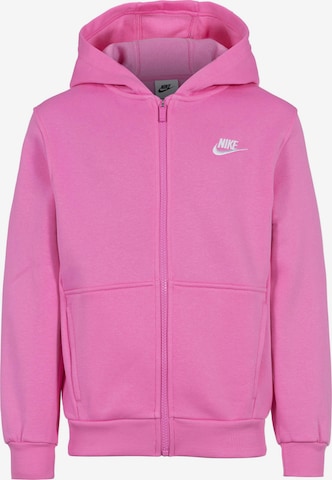 Nike Sportswear Zip-Up Hoodie in Pink: front