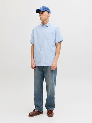 JACK & JONES Regular fit Button Up Shirt 'JORNANTUCKET' in Blue