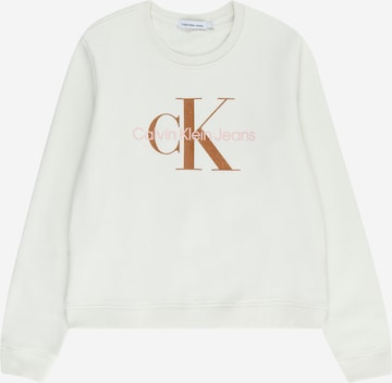 Calvin Klein Jeans Sweatshirt i hvit: forside