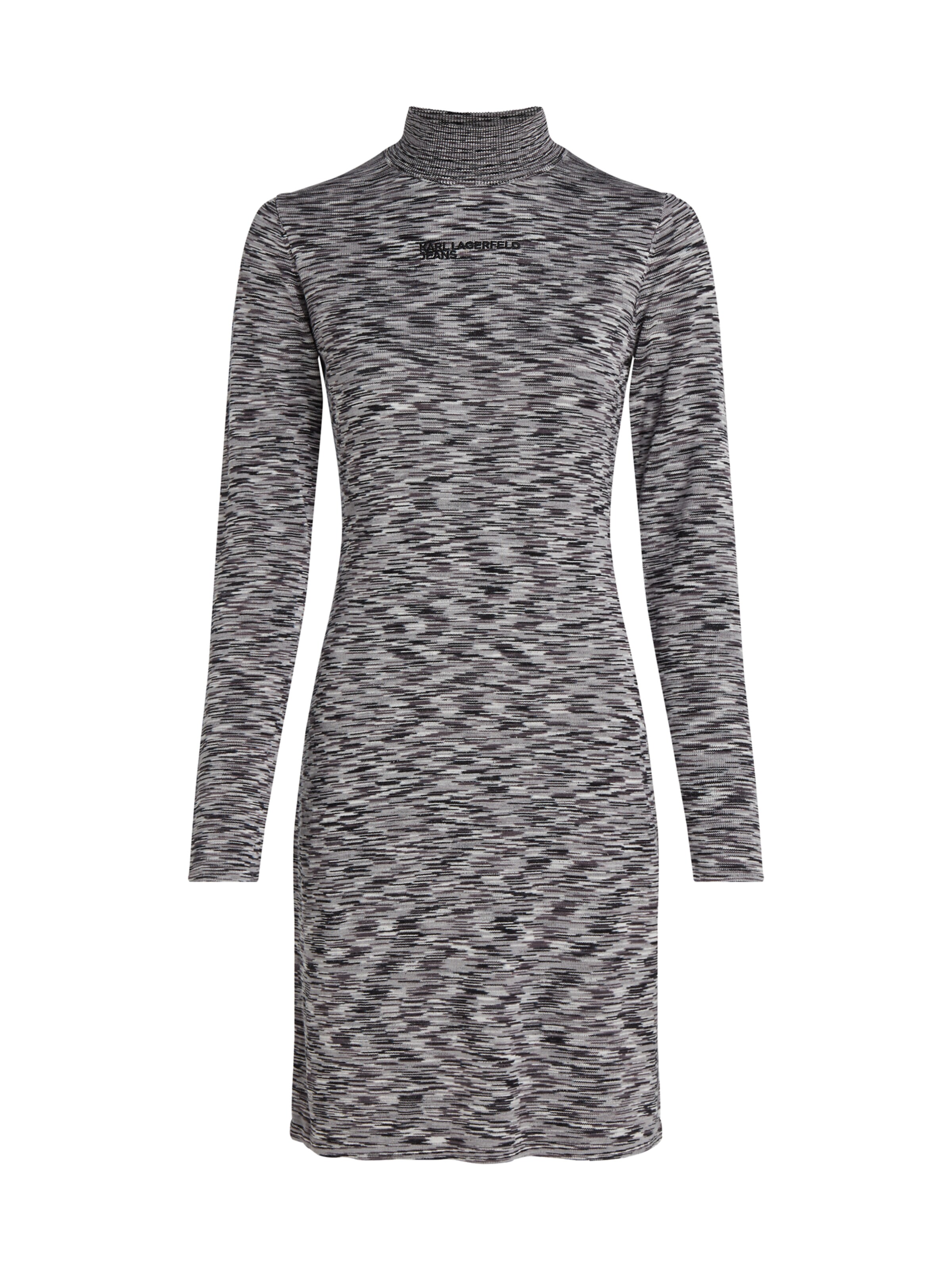 Rochie tricotat de la KARL LAGERFELD JEANS pe gri: față
