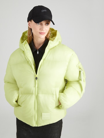 ALPHA INDUSTRIES Zimní bunda – zelená: přední strana