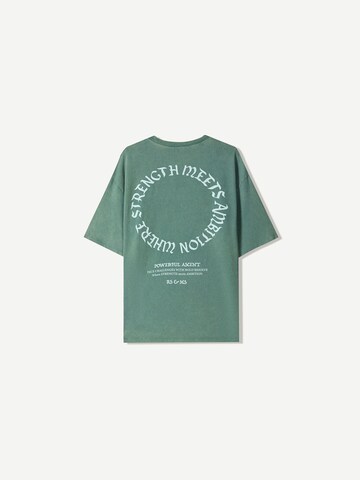T-Shirt Bershka en vert