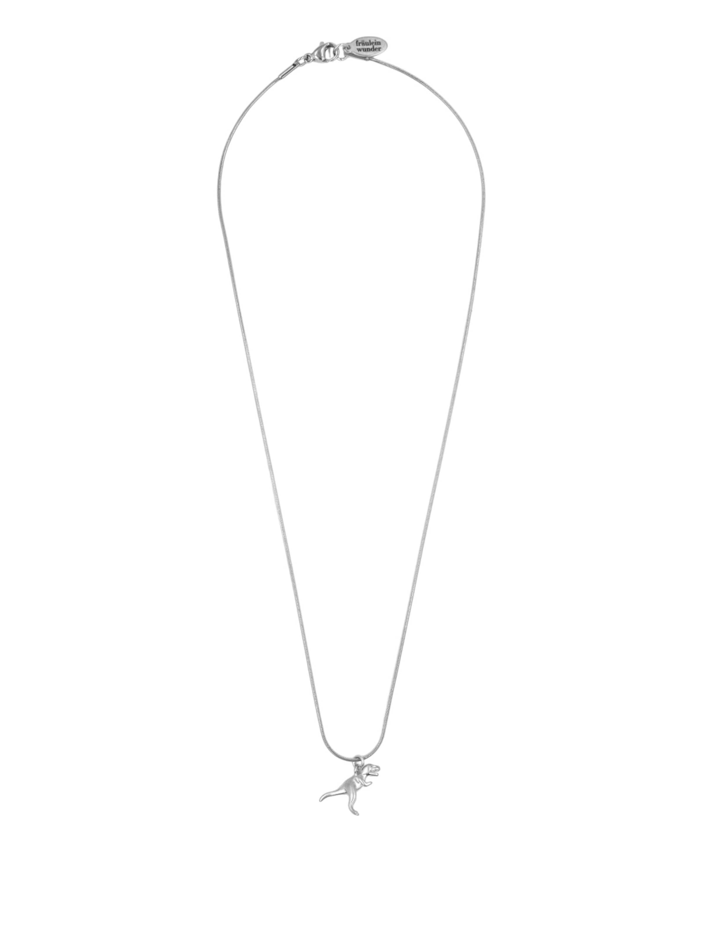 Fräulein Wunder Αλυσίδα ' T-Rex ' σε ασημί: μπροστά