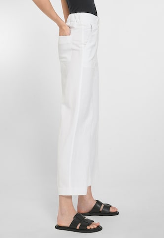 Wide Leg Pantalon Peter Hahn en blanc