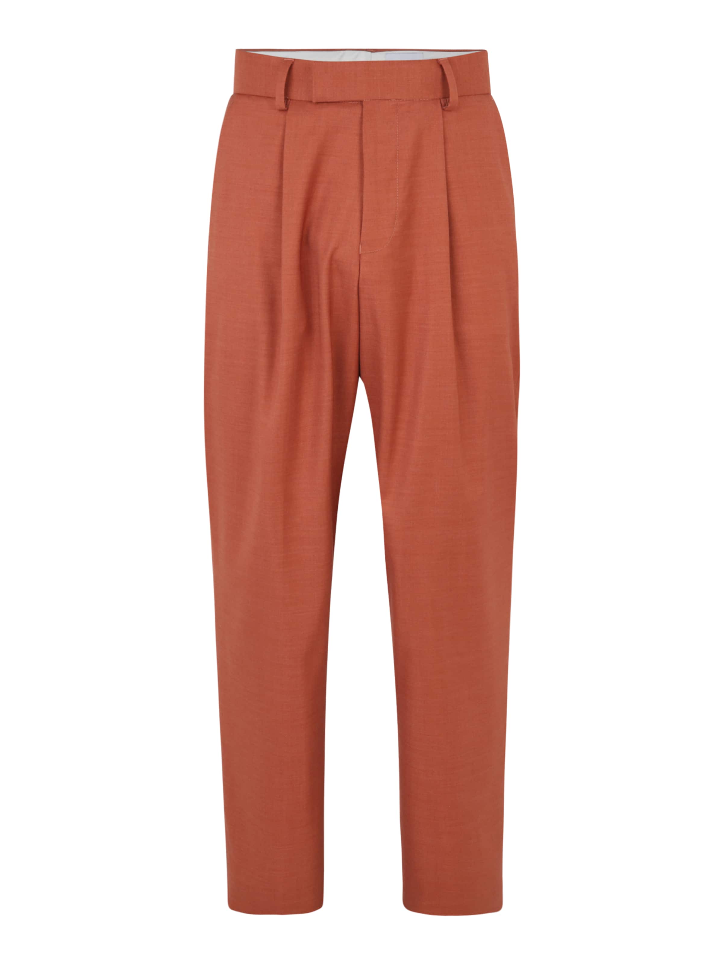 TOPMAN regular Παντελόνι με τσάκιση σε καφέ: μπροστά