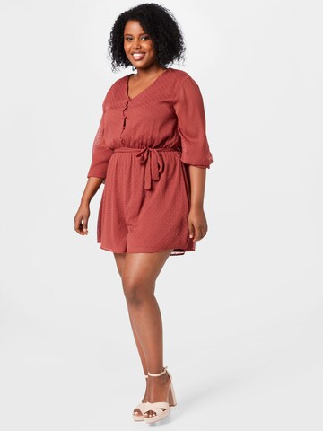 Tuta jumpsuit 'Maike' di ABOUT YOU Curvy in rosso