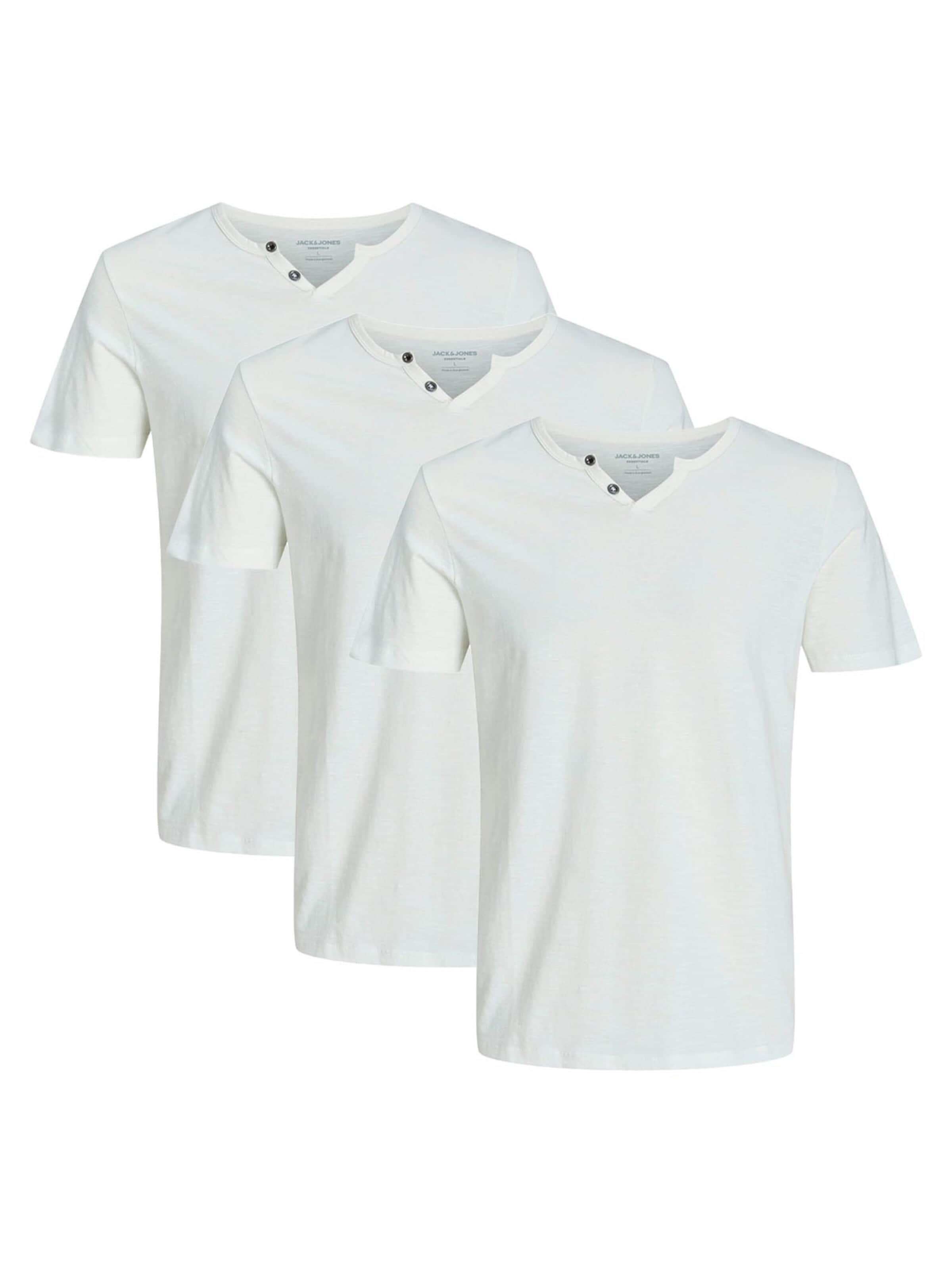 JACK & JONES Shirt 'Split' in Wit: voorkant