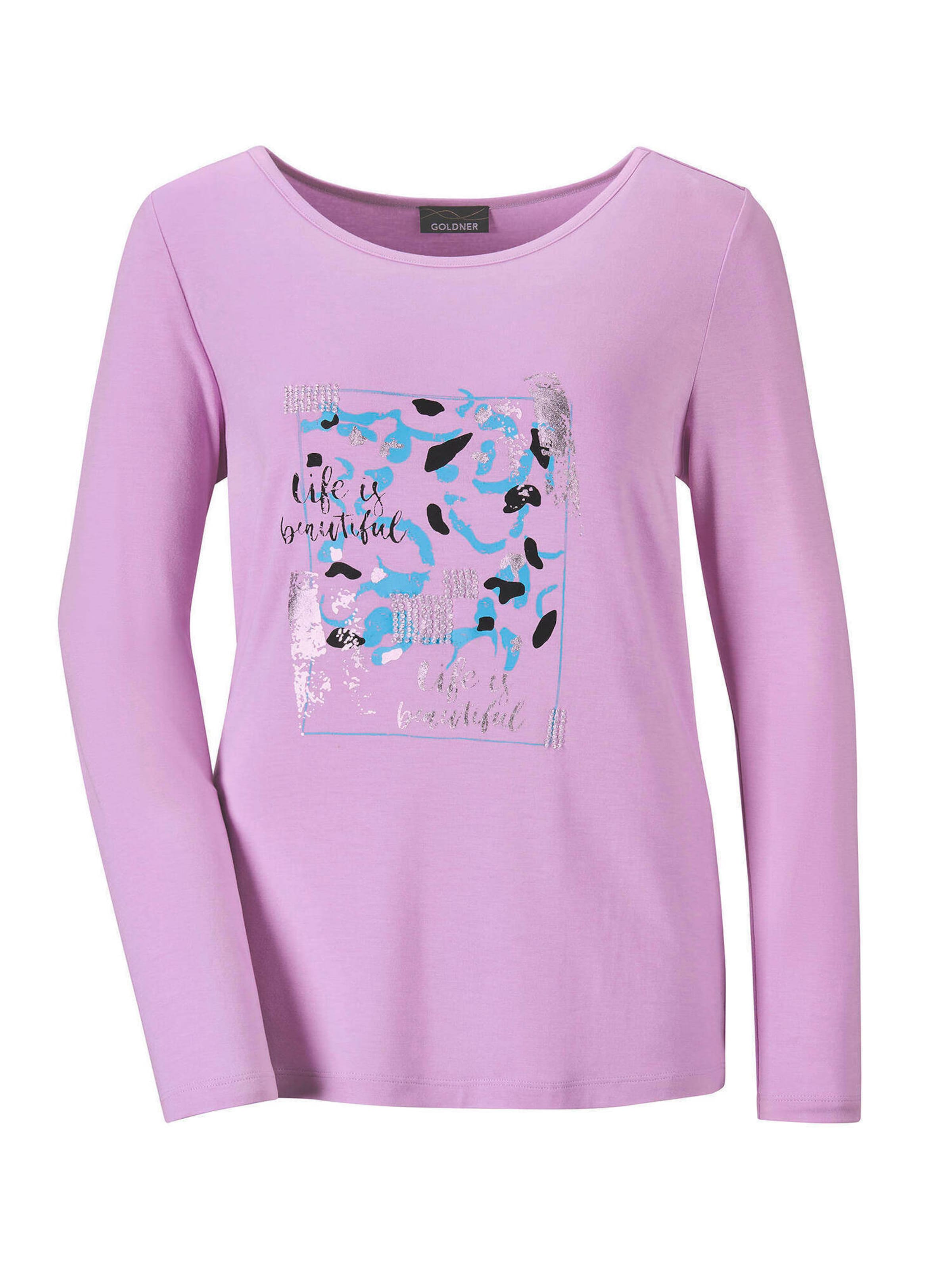 Goldner T-shirt en lilas / mélange de couleurs, Vue avec produit