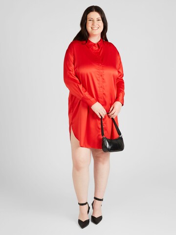 ONLY Carmakoma Shirt Dress 'DARLENE LIFE' in Red