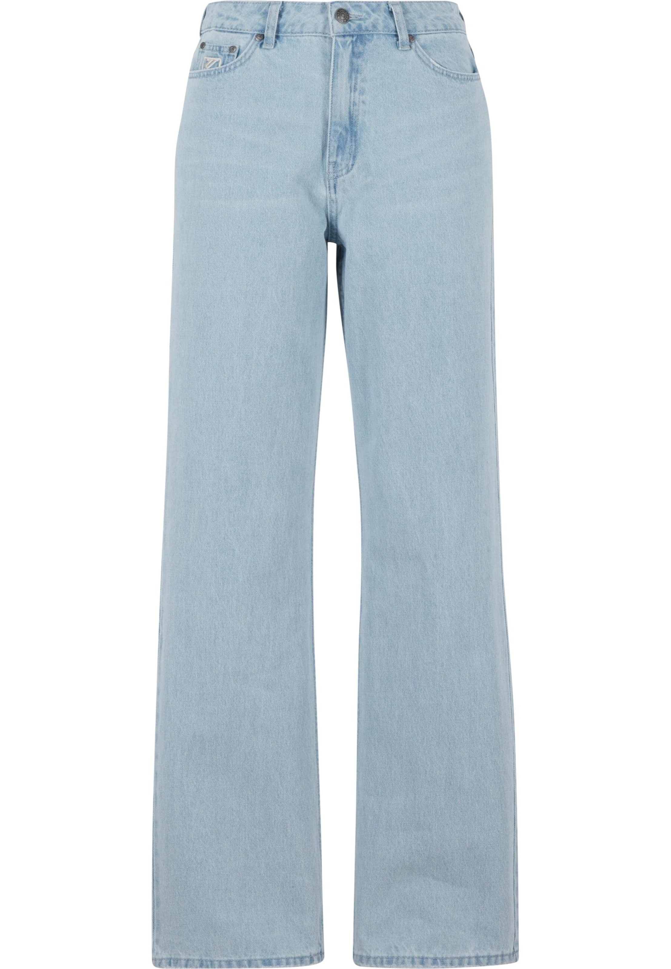 Wide leg Jeans de la Karl Kani pe albastru: față
