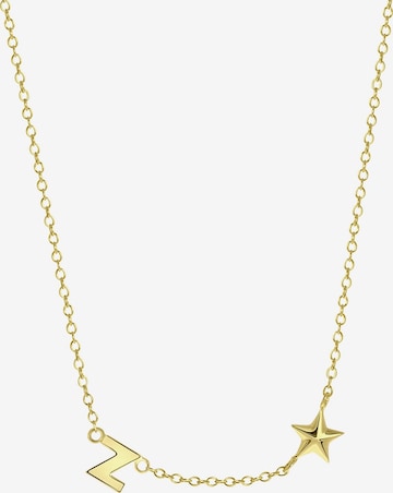 Lucardi Necklace 'Buchstabe' in Gold: front