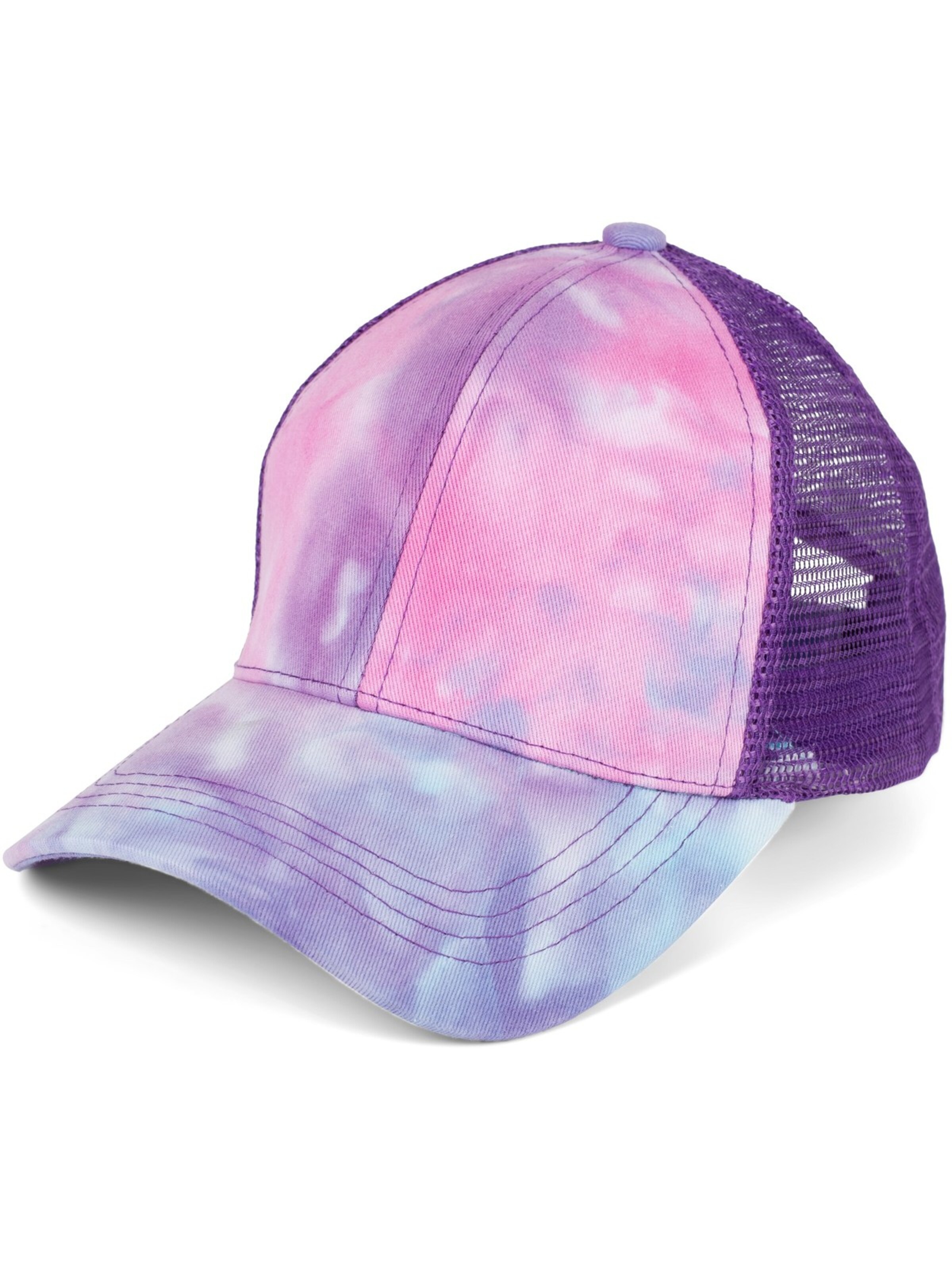 styleBREAKER Cap 'Ponytail Baseball Cap Batik mit Mesh Einsatz' in Blue