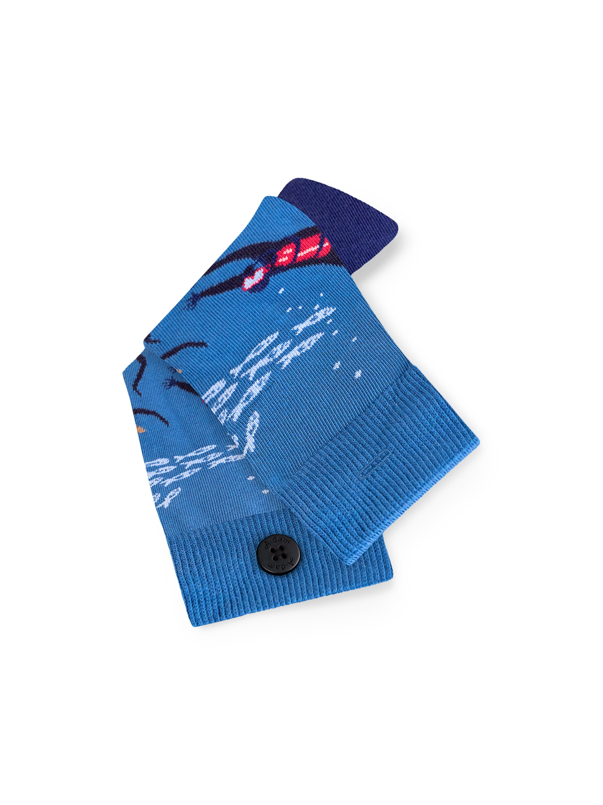 A-dam Sokken 'Blue Underwater' in Blauw