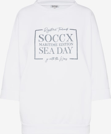 Soccx Sweatshirt in White: front