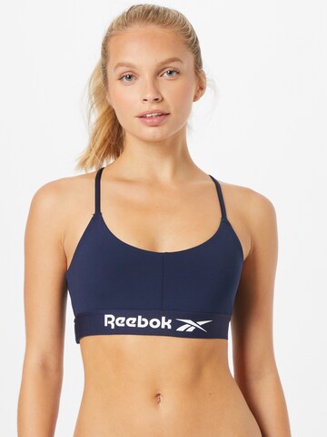 Bustier Soutien-gorge de sport Reebok en bleu : devant