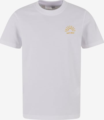 balta Mister Tee Marškinėliai 'Let It Shine Sun': priekis