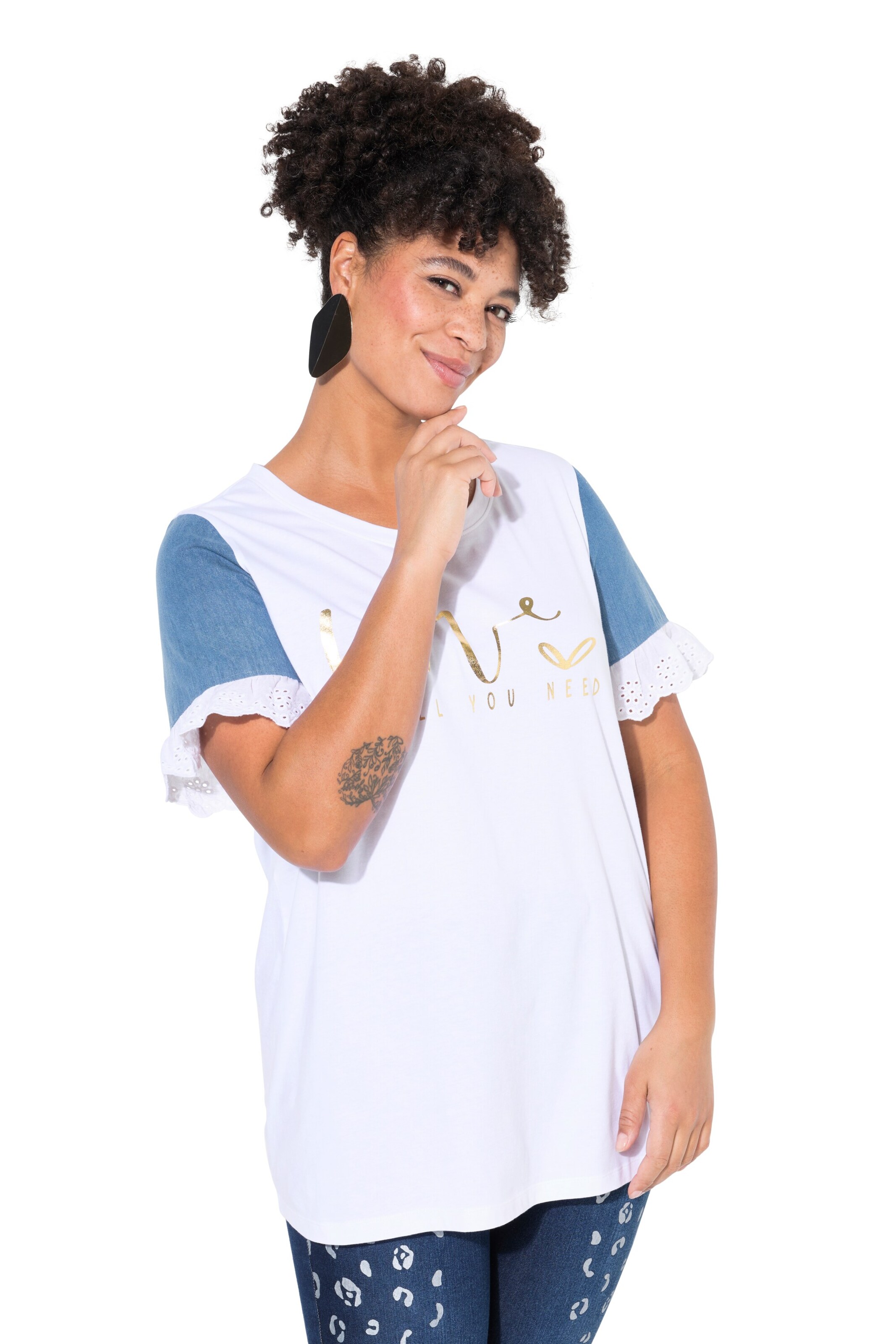 T-shirt MIAMODA en blanc : devant