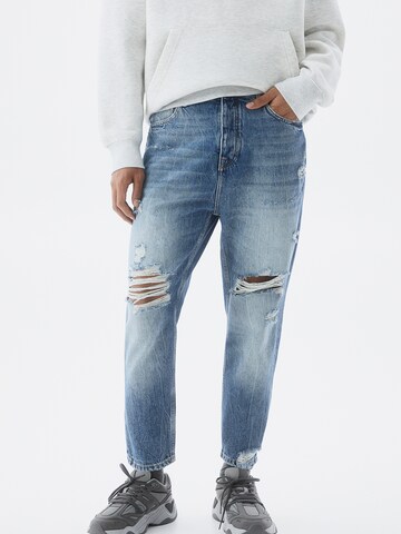 Pull&Bear Regular Jeans in Blue: front