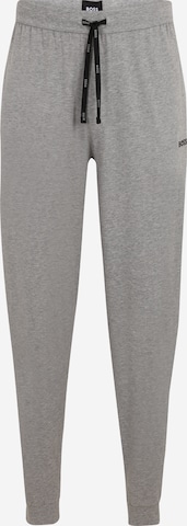 BOSS Black Tapered Pajama pants in Grey: front