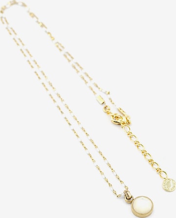 Sergio Engel Kette 'Beach Kette 01 Farbig akzentuierte Stahlkette mit Natursteinanhänger' in Weiß: Vorderseite