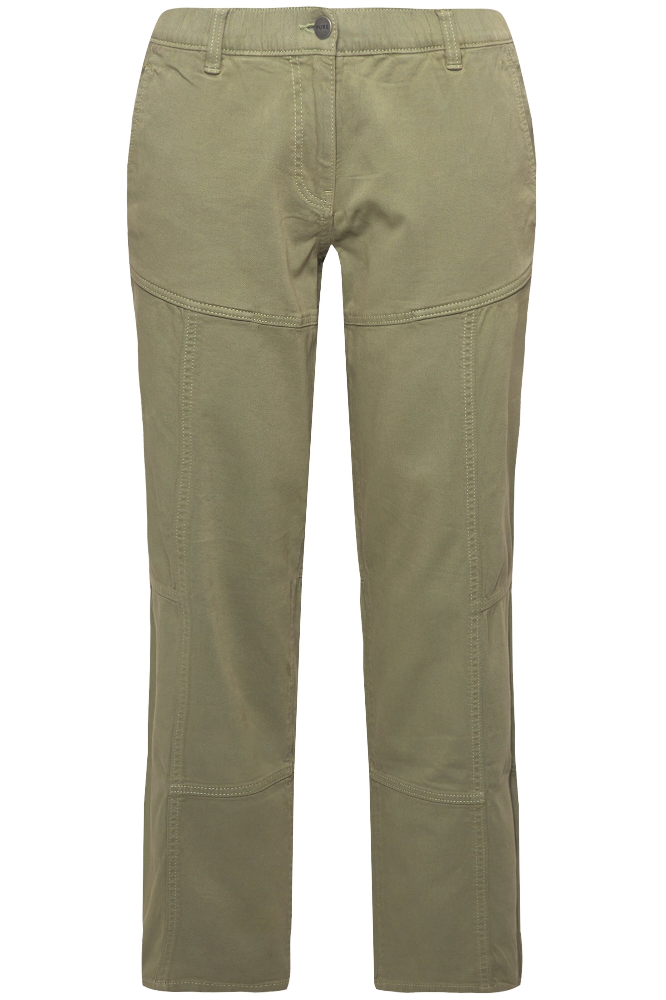 Ulla Popken Regular Hose in Grau: Vorderseite