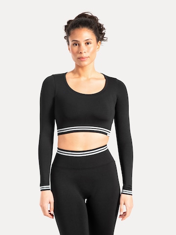 T-shirt Smilodox en noir : devant