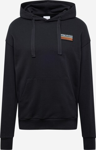 melns KnowledgeCotton Apparel Sportisks džemperis: no priekšpuses