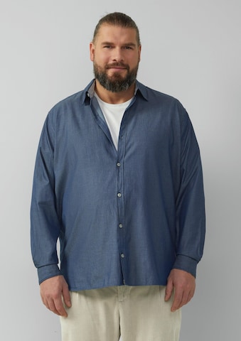 s.Oliver Regular Fit Hemd in Blau: Vorderseite