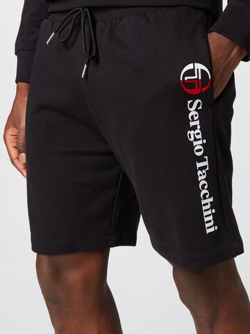 Sergio Tacchini Regular Sportsbukser 'NEW IBERIS' i svart