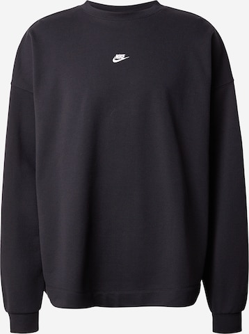 melns Nike Sportswear Sportisks džemperis 'CLUB': no priekšpuses