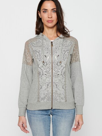 Sweat-shirt KOROSHI en gris : devant