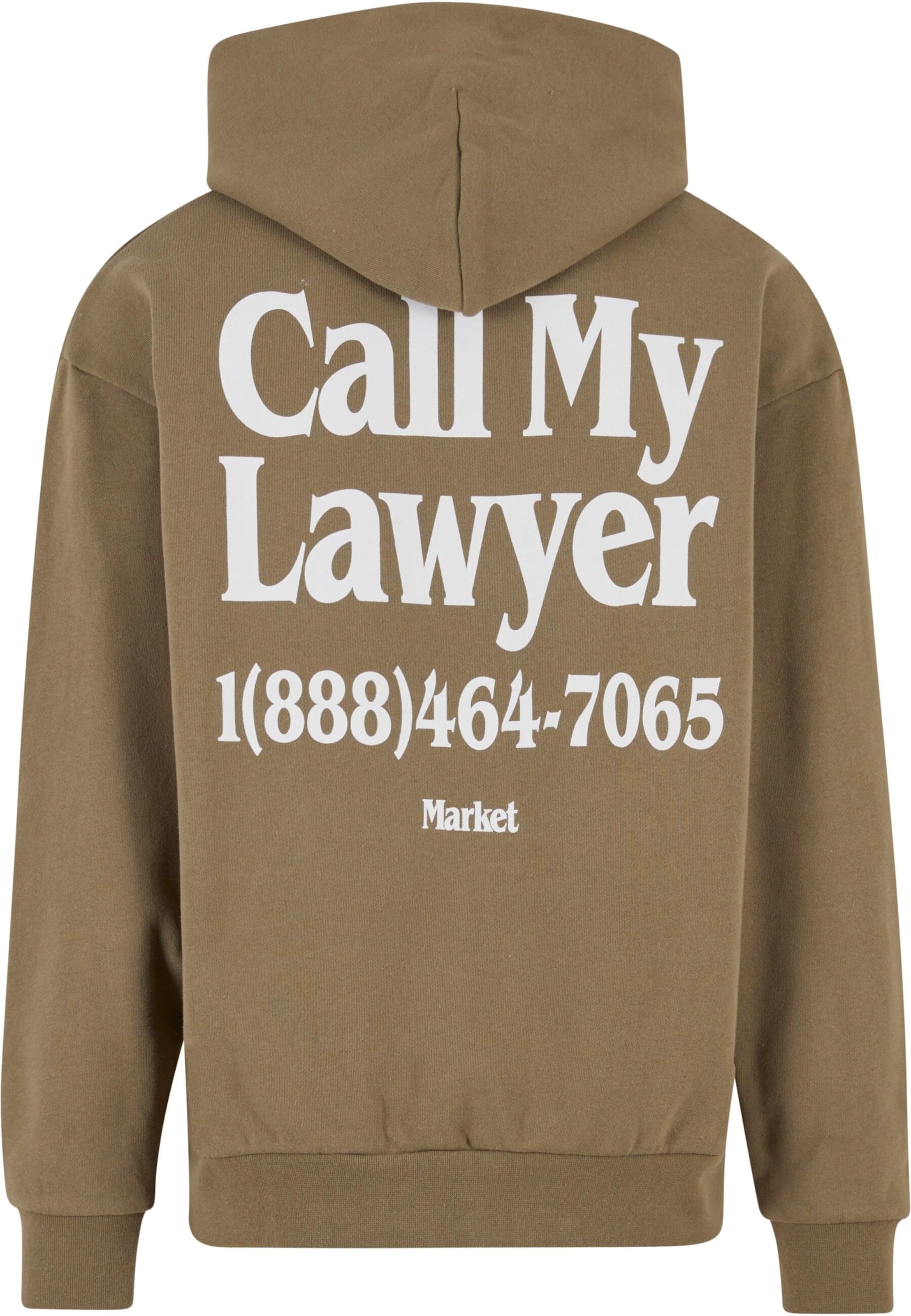 MARKET Sweatshirt 'Call My Lawyer' in Brown