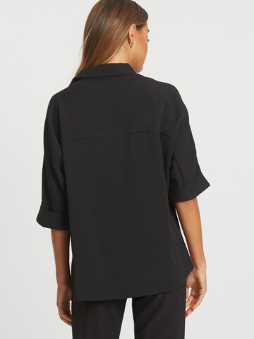 Willa Blouse 'Wright Batwing' in Zwart