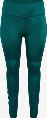 Hummel - Skinny Pantalón deportivo en verde: frente