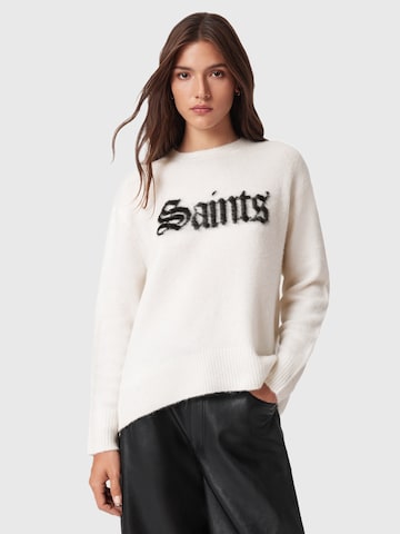 AllSaints Sweter w kolorze biały: przód