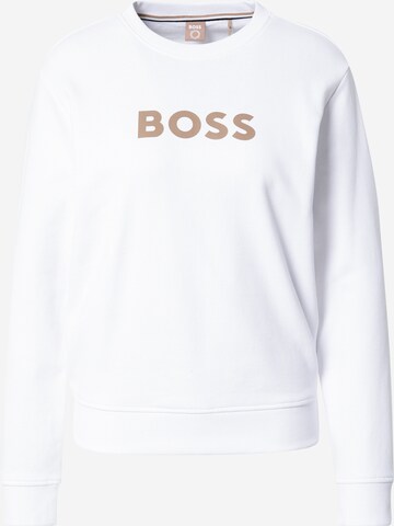 BOSS Sweatshirt 'Ela' in White: front