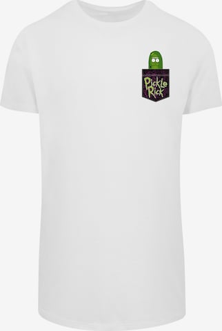 F4NT4STIC Shirt 'Rick and Morty Pickle Rick' in White: front