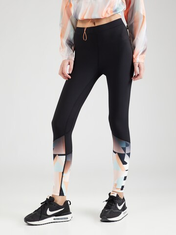 Skinny Pantalon de sport 'MYYRYLA' Rukka en noir : devant