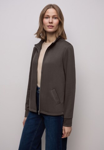 STREET ONE Sweatjacke in Braun: Vorderseite