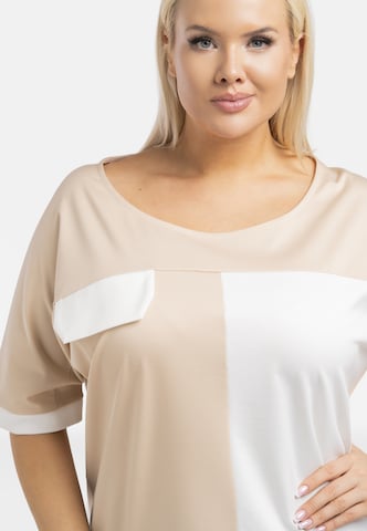 Karko Bluse ' TEYA ' i beige