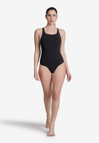 ARENA Bralette Active Swimsuit 'MESH PANELS POWER BACK' in Black