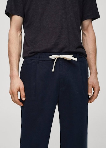 MANGO MAN Tapered Broek 'Romelino' in Blauw