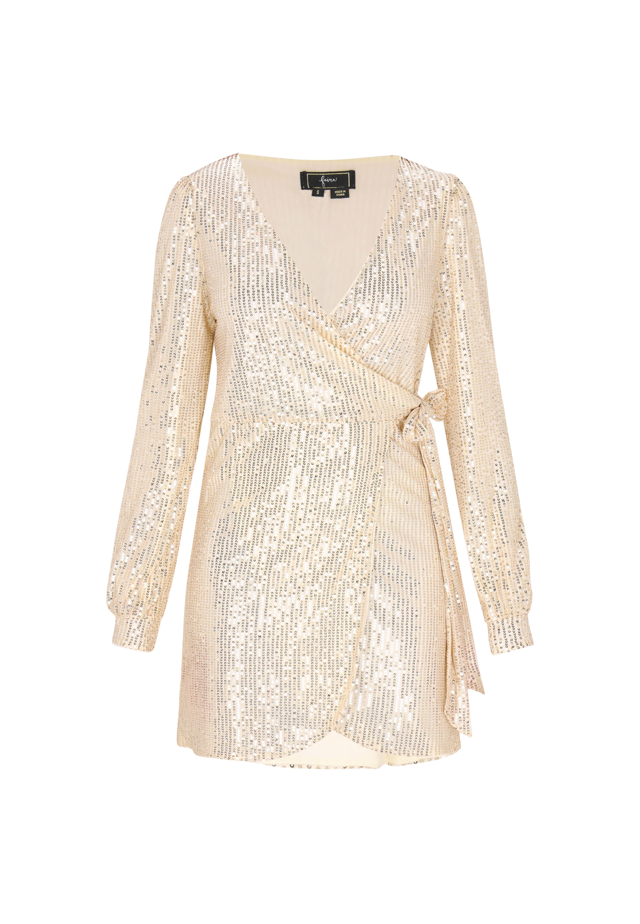 faina - Vestido de gala en oro: frente