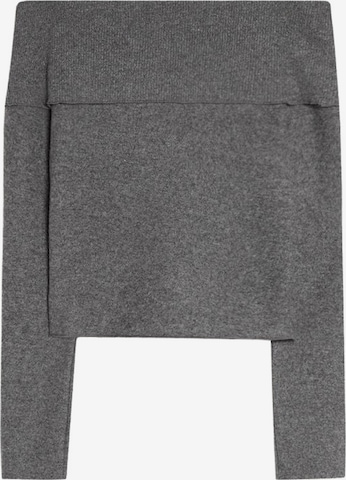 Pull-over Bershka en gris : devant