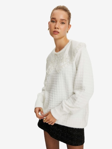 NOCTURNE Sweter w kolorze biały