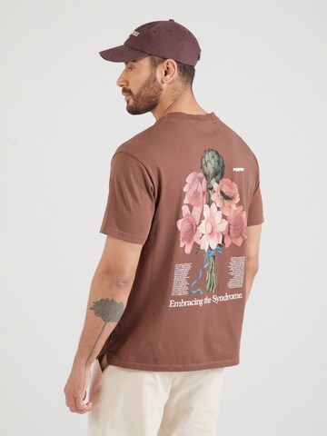 POMPEII Shirt 'IMPOSTOR SYNDROME' in Brown: front