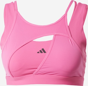 ADIDAS PERFORMANCE Bustier Sport bh 'Powerimpact Luxe Medium-Support' in Roze: voorkant