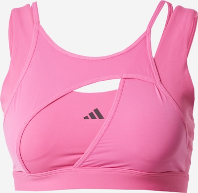 ADIDAS PERFORMANCE Sports bra 'Powerimpact Luxe Medium-Support' in Fuchsia / Black, Item view
