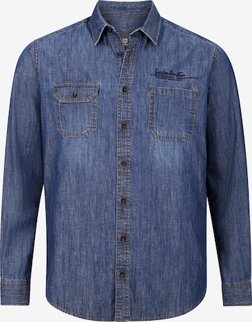 Jan Vanderstorm Regular fit Button Up Shirt 'Ulfert' in Blue: front